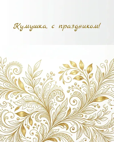 поздравительная открытка — Кумушка, с праздником!